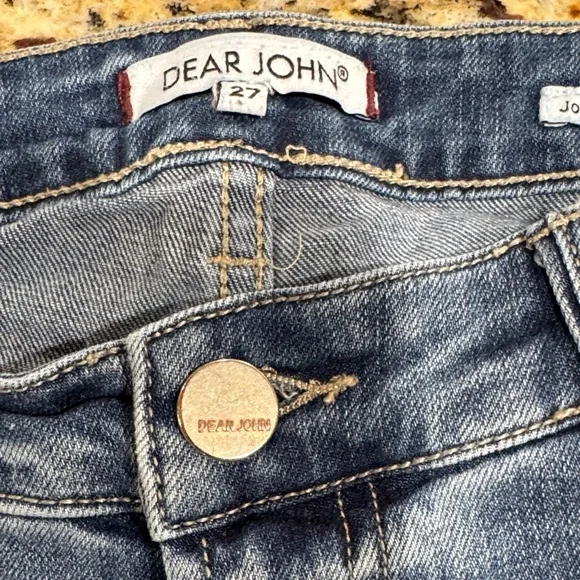 Dear John Jeans Womens 27 Mid Rise Skinny Stretch Medium Wash Denim - Picture 2 of 13